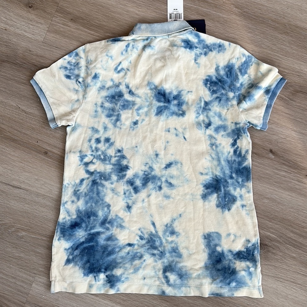 Polo Ralph Lauren Ladies Tie-dye Short-sleeve Polo Shirt, Size Medium - Picture 6 of 6